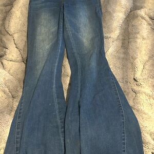 Women's Blue Flared Jeans
